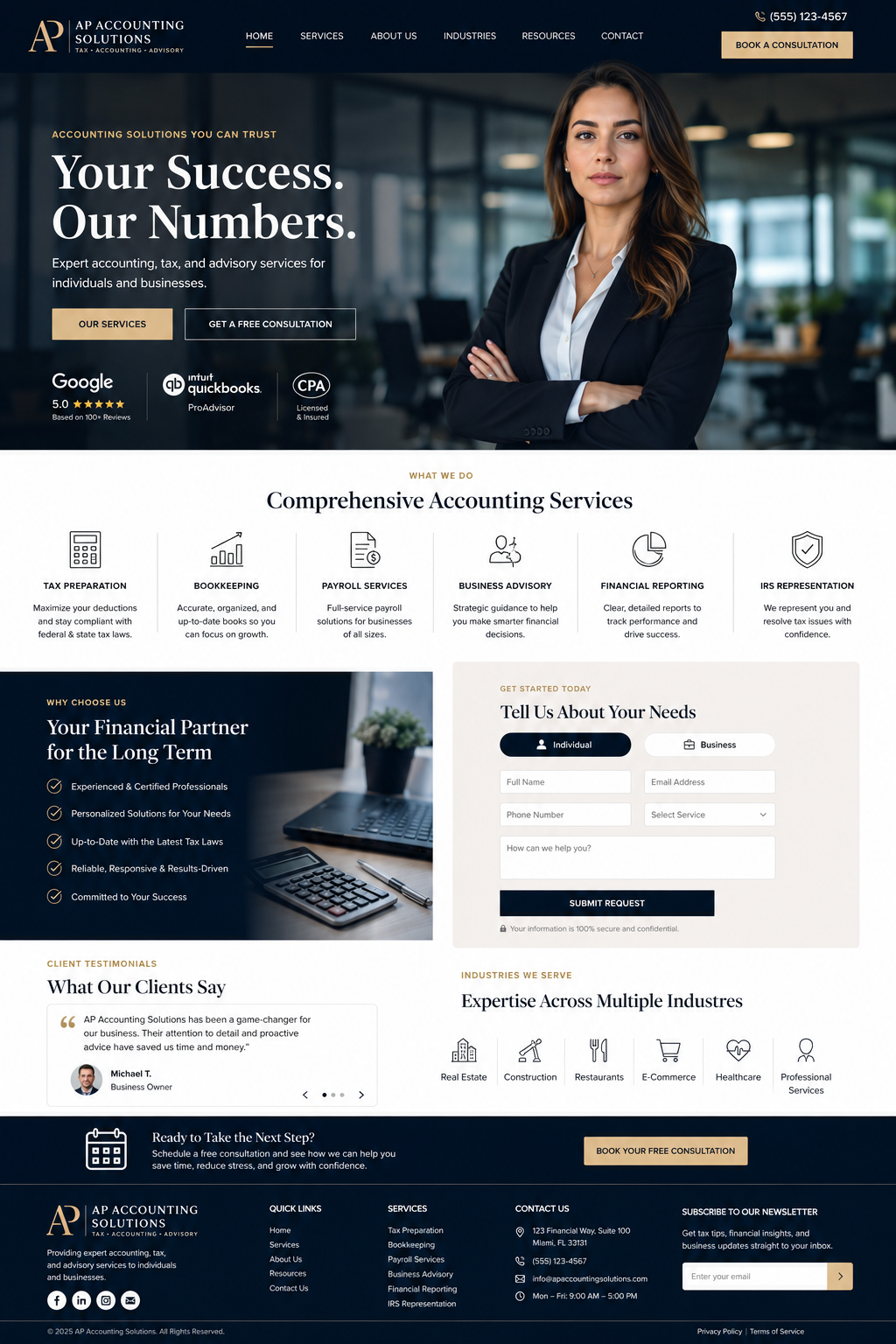 AP Accounting — Accounting & Finance website template by Business Builder IO