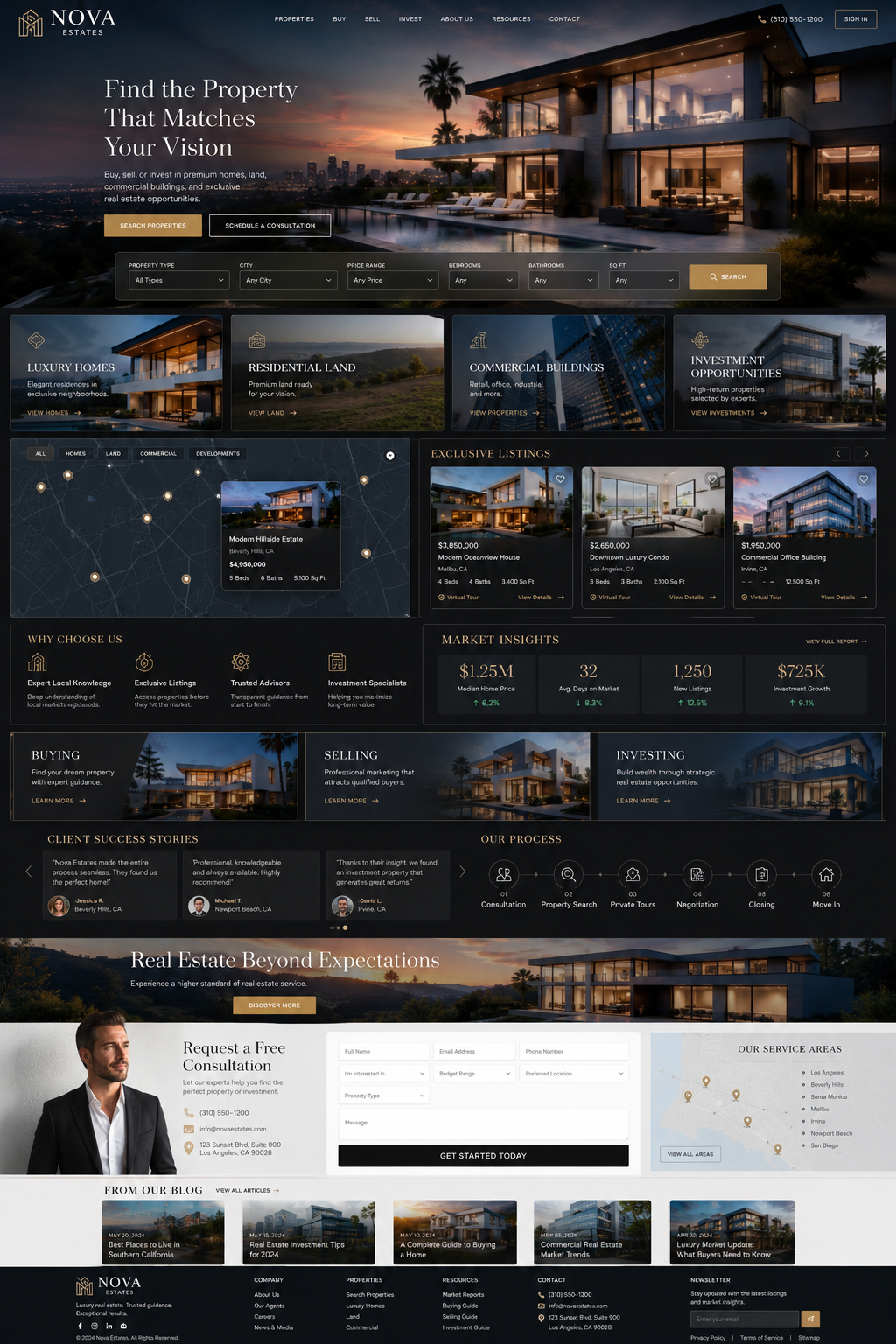 Nova Estates — Real Estate website template by Business Builder IO